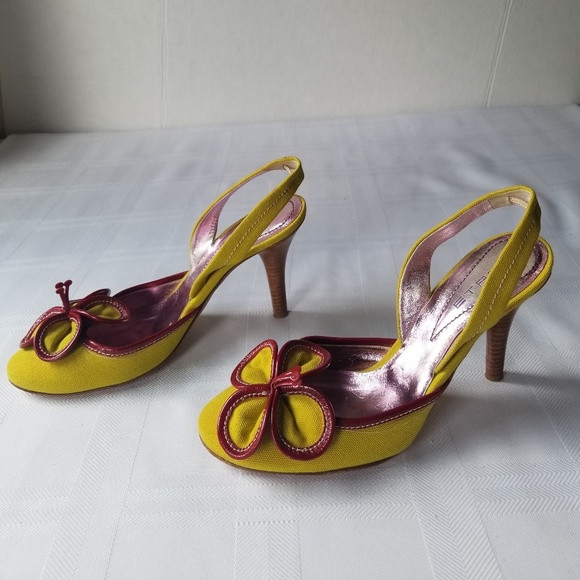 3 for $65! ETRO Floral Heels Slingbacks Euro US 8 - Picture 6 of 8